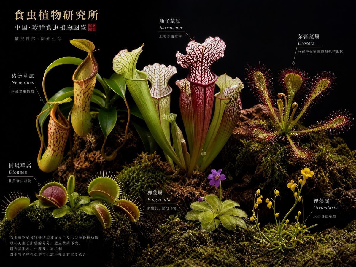 抖音风【抖音风植物视频】热带雨林珍稀食虫植物完整视频教程演示